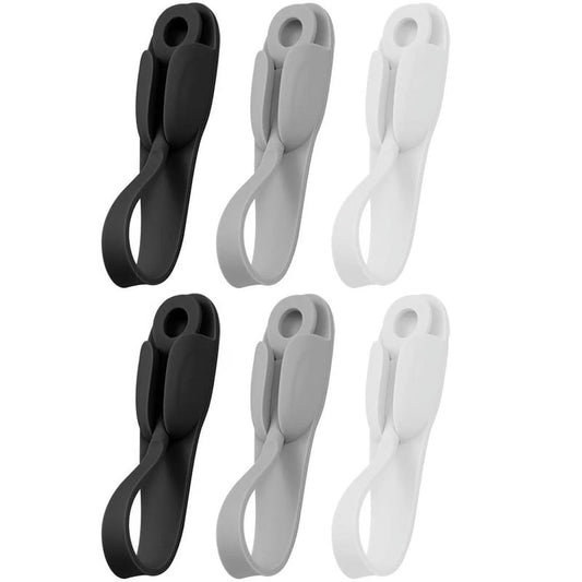 6 pcs Cable Winder Wall Mounted Punchfree Adhesive Removable Organization Silicone