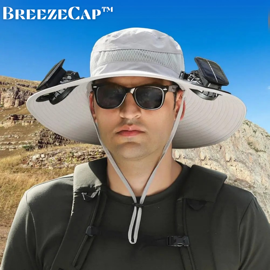 BreezeCap™ - Solar-powered fan cap