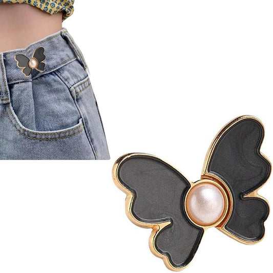 Adjustable Butterfly Jeans Button Clips for Waist Tightening and Snap Adjustment